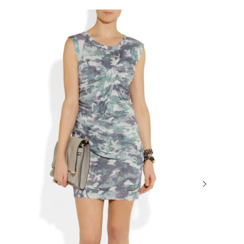 IRO Glenn Camouflage Silk Dress Size 4
